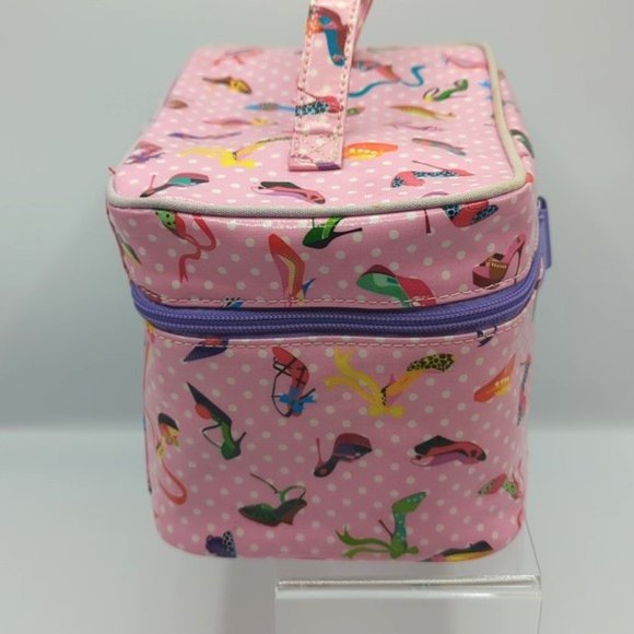 Paperchase Pink Polk A Dot Heels Cosmetic Travel Bags Barbiecore - Picture 5 of 14